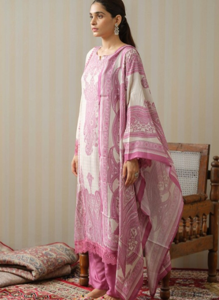 House of Pataudi Ethnic Motifs Printed Straight Kurta With Trouser & Dupatta Set