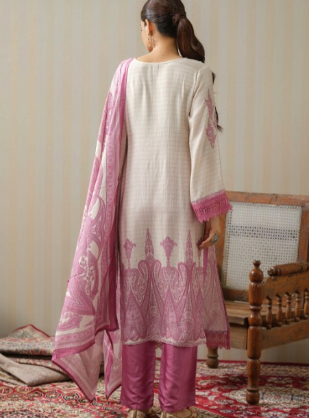 House of Pataudi Ethnic Motifs Printed Straight Kurta With Trouser & Dupatta Set