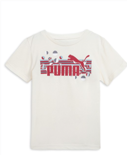 Puma Kids Pure Cotton Brand Logo Printed T-shirt