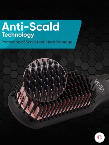 Philips Women Hair Straightener Brush with Ionic & Thermoprotect Technology VHSB-04