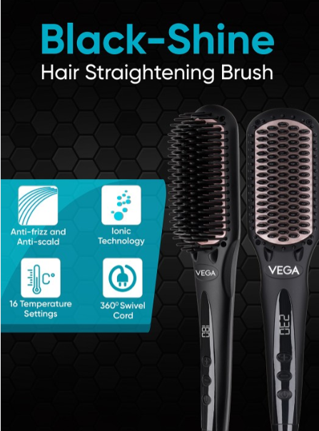 Philips Women Hair Straightener Brush with Ionic & Thermoprotect Technology VHSB-04