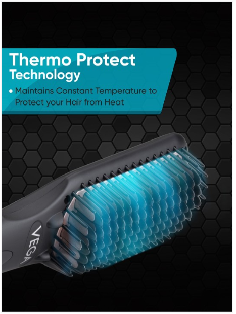 Philips Women Hair Straightener Brush with Ionic & Thermoprotect Technology VHSB-04