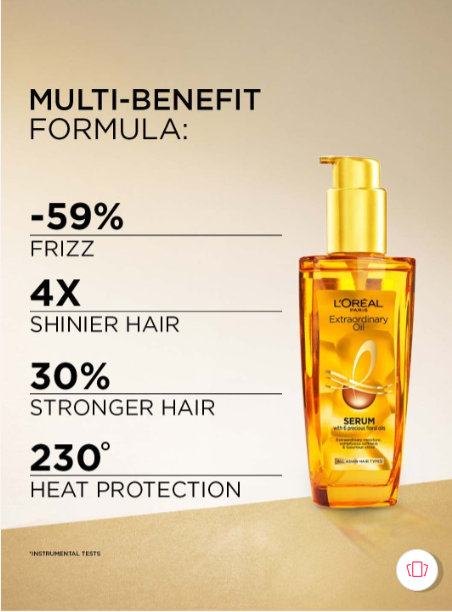 LOreal Paris Extraordinary Oil Anti-Frizz Serum with Heat Protection -