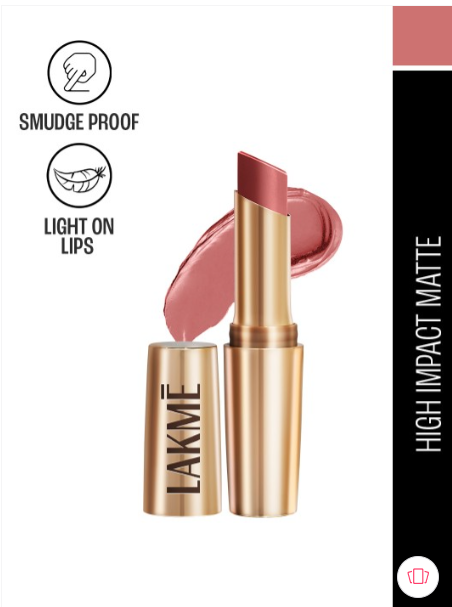 Lakme 9to5 Powerplay Priming Matte Lipstick 3.6g - Lasts 16hrs - Blushing Nude