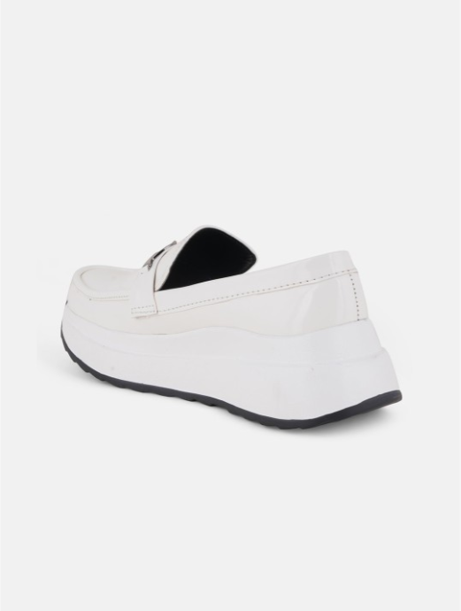 The Lifestyle Co. Women Beige Round Toe Slip-On Sneakers