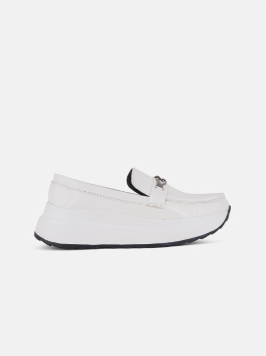 The Lifestyle Co. Women Beige Round Toe Slip-On Sneakers