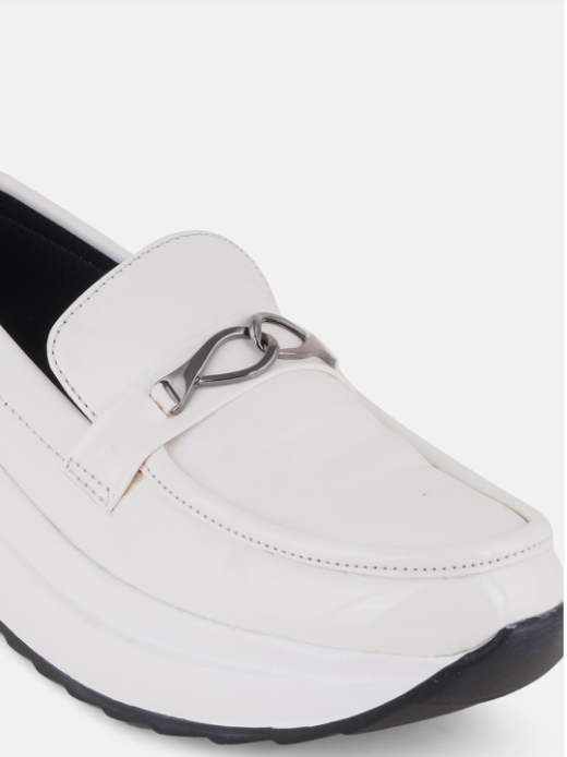 The Lifestyle Co. Women Beige Round Toe Slip-On Sneakers