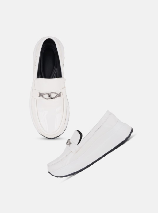 The Lifestyle Co. Women Beige Round Toe Slip-On Sneakers