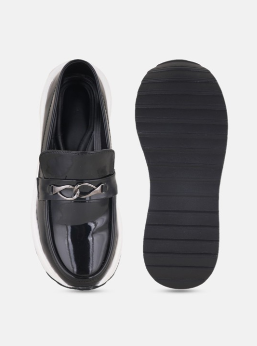 The Lifestyle Co. Women Beige Round Toe Slip-On Sneakers