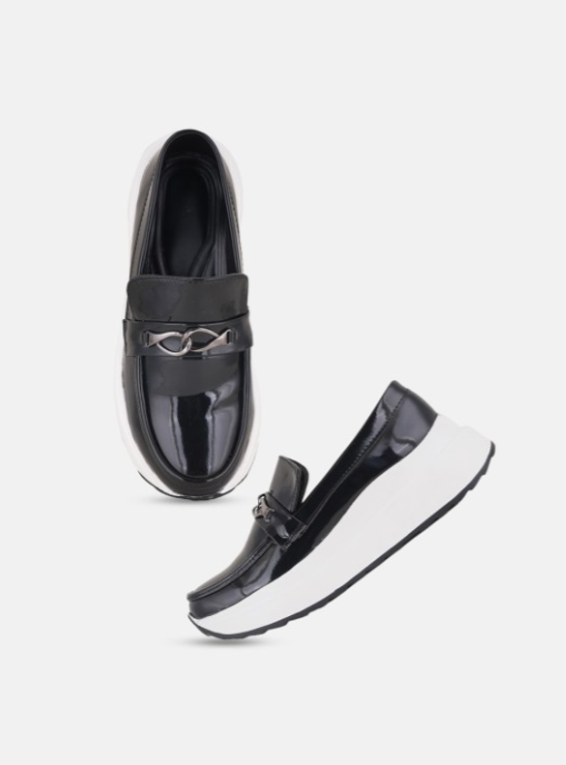 The Lifestyle Co. Women Beige Round Toe Slip-On Sneakers