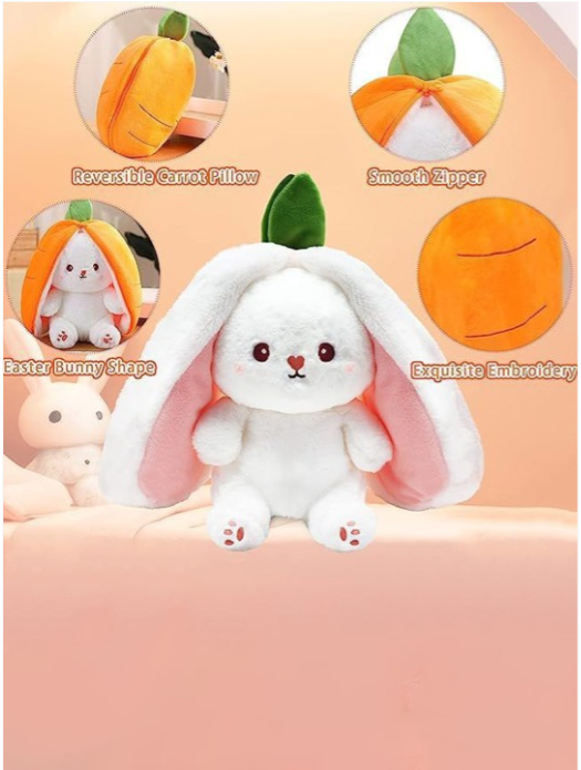 Rabbit In Strawberry Microfibre Filled Non-Allergic Soft Toys and Dolls