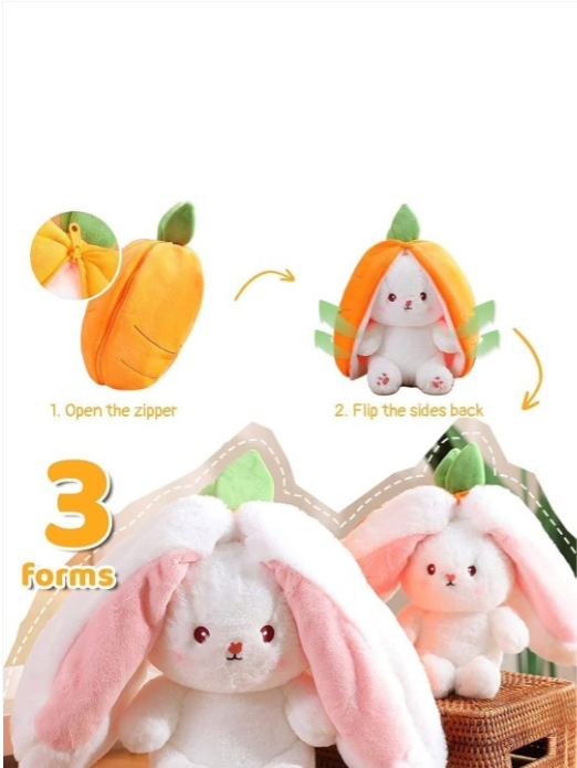 Rabbit In Strawberry Microfibre Filled Non-Allergic Soft Toys and Dolls