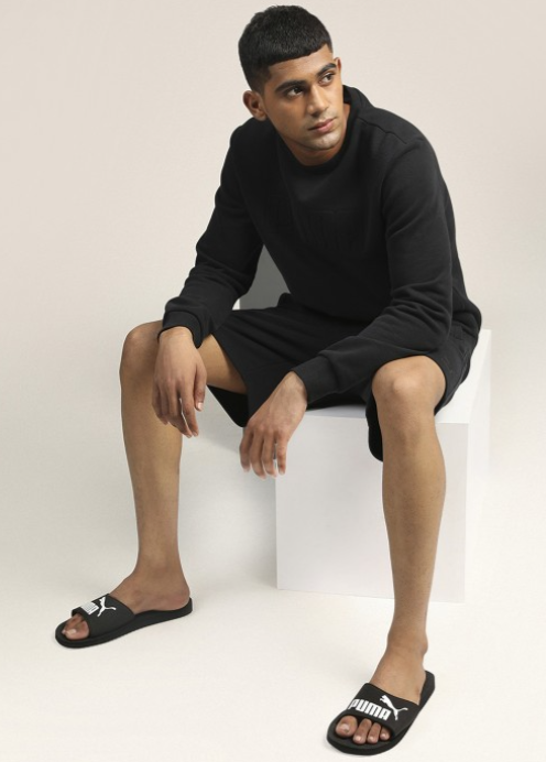 PUMA Black Purecat Flip-Flops