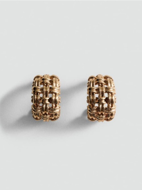 MANGO Contemporary Half Hoop Earrings